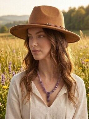 Amethyst Necklace, Hand Crafted, 16 Inch, By Rust Belt Raised
